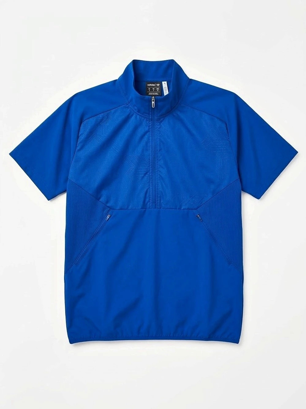 Adidas Provisional Short Sleeve Half Zip pullover Jacket Blue Medium